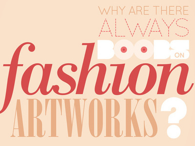 Boobs on fashion experimental fashion poster typography