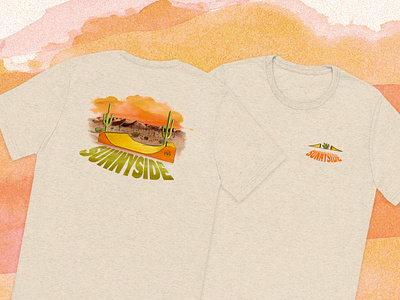 New AZ Summer SunnySide Tee design illustration skate skateboard skateboarding watercolor