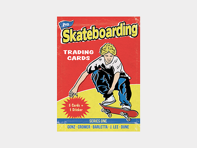 Pro Skateboarding Trading Cards Wax Pack Cover 1970 1970s 1990s 70s 90s nineties seventies skate skateboard skateboarding trading card trading cards