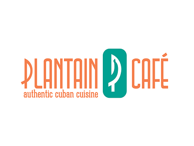 Plantain Cafe Logo cafe cuba cuban food logo plantain restaurant