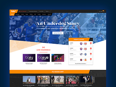 FuboTV Concept football fubotv soccer streaming tv ui user interface