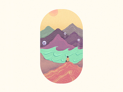 Odyssey 0 36daysoftype illustration microcosm mountains textures typography water