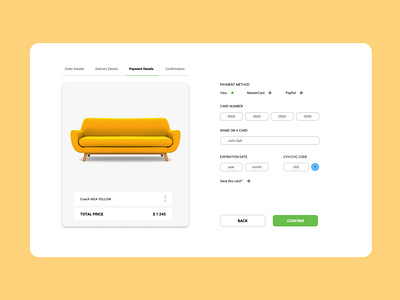 Checkout Form challenge design ui web