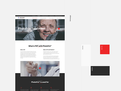 photofrin company webdesign medical webdesign minimalistic design