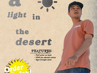 a light in the desert ad fashion magazine tshirt