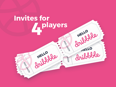 4 Invites dailyui design dribbble invite dribbble invite giveaway illustration invite invite giveaway invites shot sketch ui
