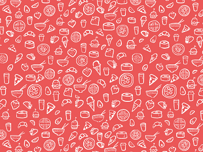 Repeating Pattern - Cool Food food icon pattern repeating pattern