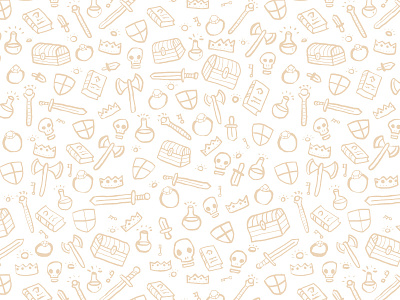 Repeating Pattern - White Dungeon adventure dungeon icon pattern repeating pattern