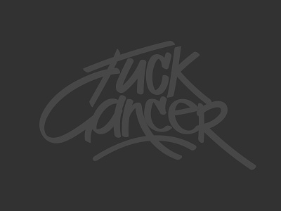 fuck cancer typography cancer handwritten lettering script type typography vector