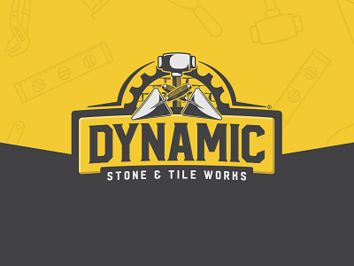 Dynamic Stone & Tile Works carpentry construction logo logo design