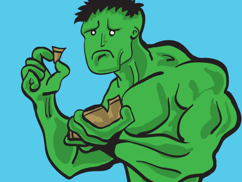 Regretful Hulk Illustration hulk illustration regretful