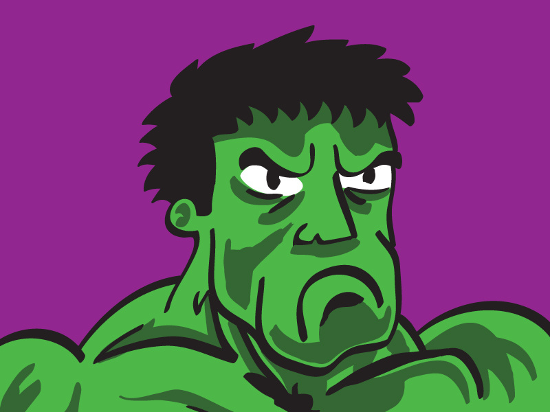 Angry Hulk doodle illustrator illustration drawing hulk