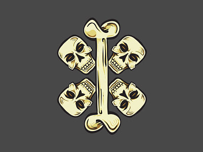 Bone & Cross Skulls bones cross crossbones flag pirate skulls symbol