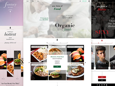 Fantasy Delivered web design food delivery service ui web web design