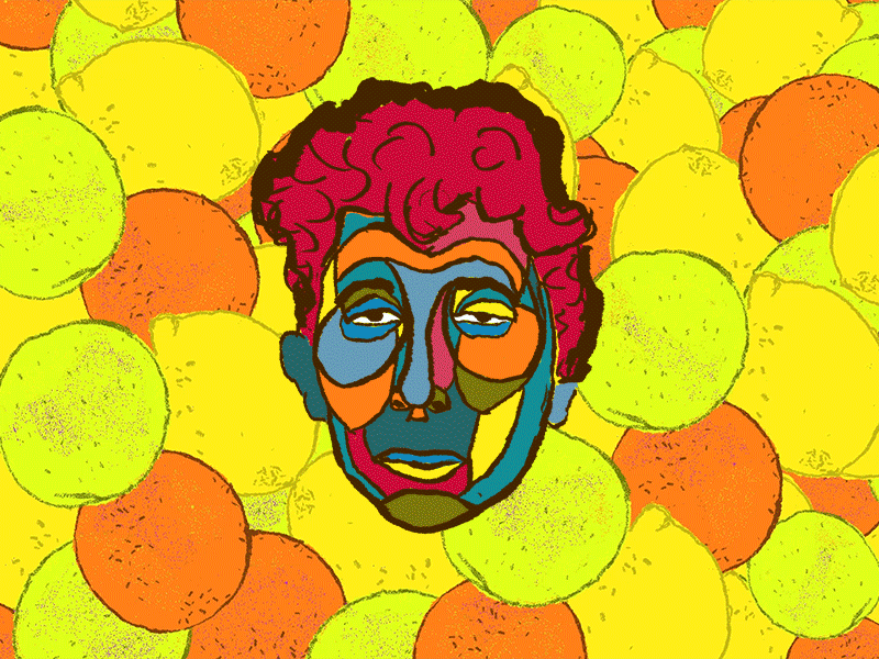 Portion of title sequence for Jonah Reider (PithNYC) 2d animation animation apple character animation frame by frame fruit illustration lemon orange photoshop smoke title sequence