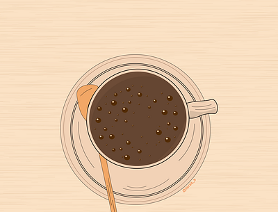 Time for coffee coffee cup drawing illustration
