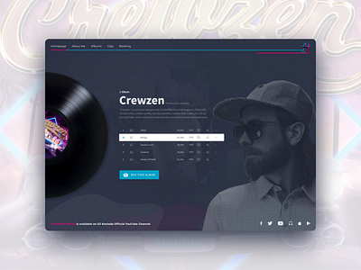 DJ Koolade Website Idea Made For Fun abstract clean creative dark design dj header koolade minimal music website