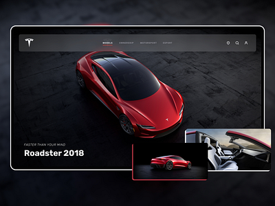 Tesla Website Header Just For Fun