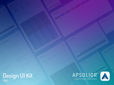 Apsolior Simple & Minimal Design UI Kit design design kit design system free design kit free template template ui kit