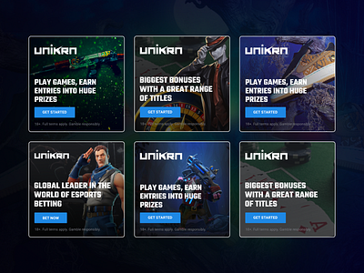 Special Promotional Banners For Esports Betting Platform Unikrn
