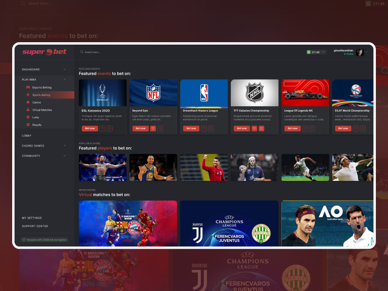 Superbet Web Application Of Single Spot On Community Concept by Ljubisa ...