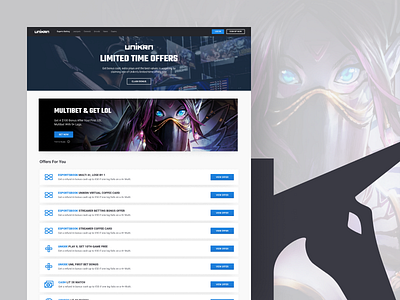 Promotional Landing Page For Unikrn betting clean concept creative design esports gaming landing minimal page simple ui ux