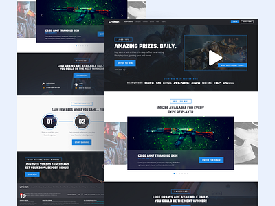 Promotional Landing Page For Unikrn clean creative design landing minimal page promotional simple ui ux