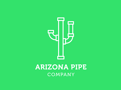 Arizona Plumbing Logo arizona branding cactus co flat logo mark minimal plumbing simple