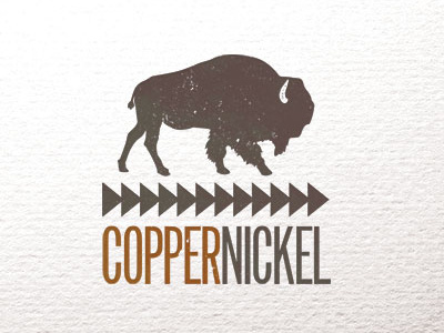 Copper Nickel Final animal buffalo identity logo