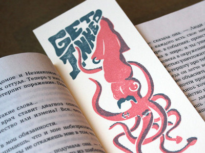 Get Inked - Bookmark bookmark letterpress print