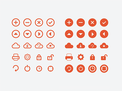 Simple Icon Set clean icon iconset simple vector wip