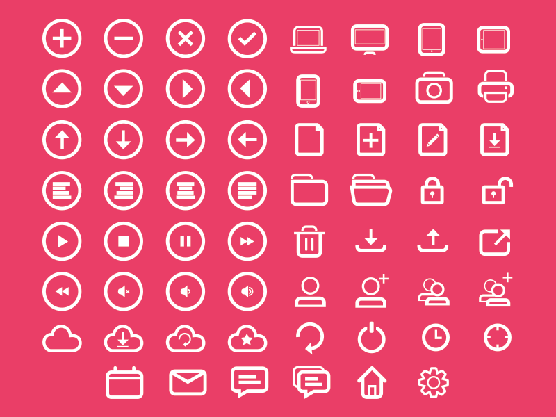 Rounded Icon Set by Jerry Low for Myplanet on Dribbble