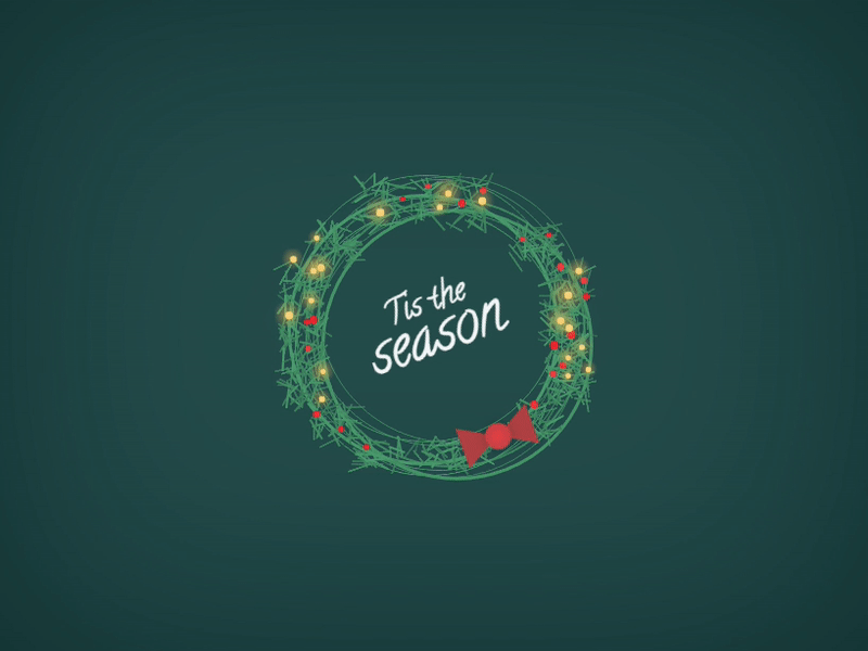 Pure CSS Christmas Wreath christmas festive holiday seasons greetings wreath xmas