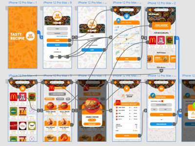 food app prototype 3d animation app branding design flat graphic design illustration logo ui