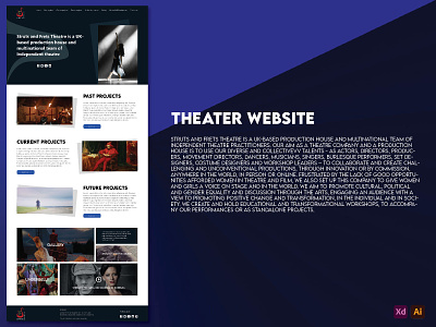 Theater Website 3d animation app branding design flat graphic design illustration logo ui