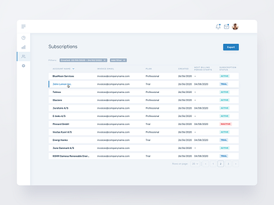 Billing System - Wireframe 1