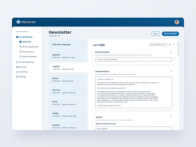 Monitrail - Wireframe 1