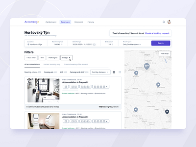 Accommodation Services - Wireframe 01