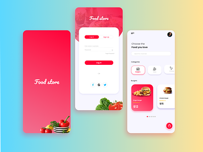 UI/UX Food App Design app branding design figma figmadesign minimal ui ux web website
