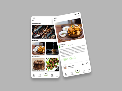 Food App Design ui/ux app design figma figmadesign minimal typography ui ux vector web