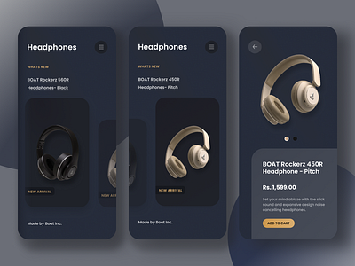 Headphone App UI design app design figma figmadesign minimal ui uiux ux