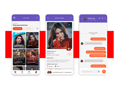 Dating App design figma figmadesign graphic design minimal ui ux