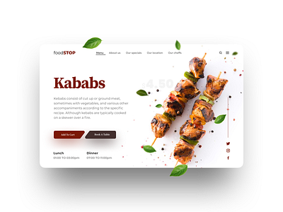 Restaurant Landing Page dailyui design figma figmadesign graphic design landingpage minimal ui ux