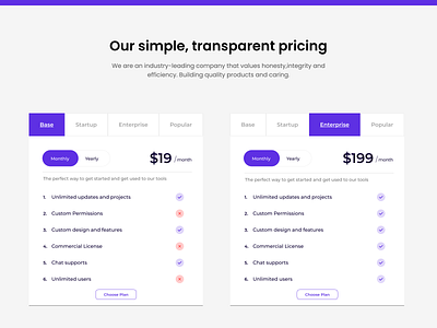 Pricing Section dailyui design figma figmadesign graphic design minimal ui ux