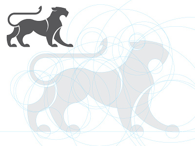 The math behind the mark circles lion vector