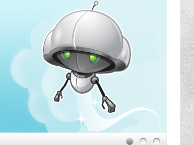 Nanobot illustrator mascot vector