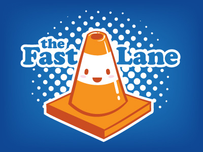 Fast Lane traffic cone tshirt vector