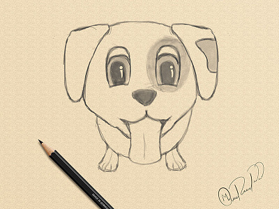 Cartoon Doggie cartoon dog dogie sketch
