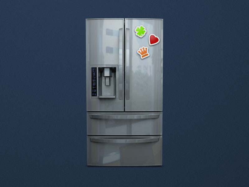 Download Free Refrigerator Mockup Psd by Intaglio Graphics & Multimedia on Dribbble