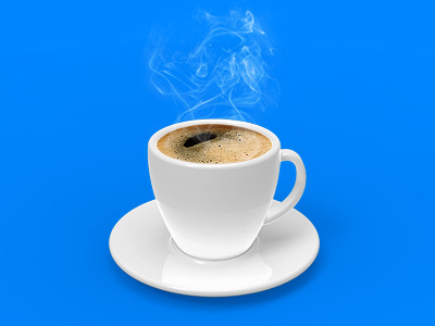 Coffe Cup Icon 3d breverage coffe cup drink icon smoke